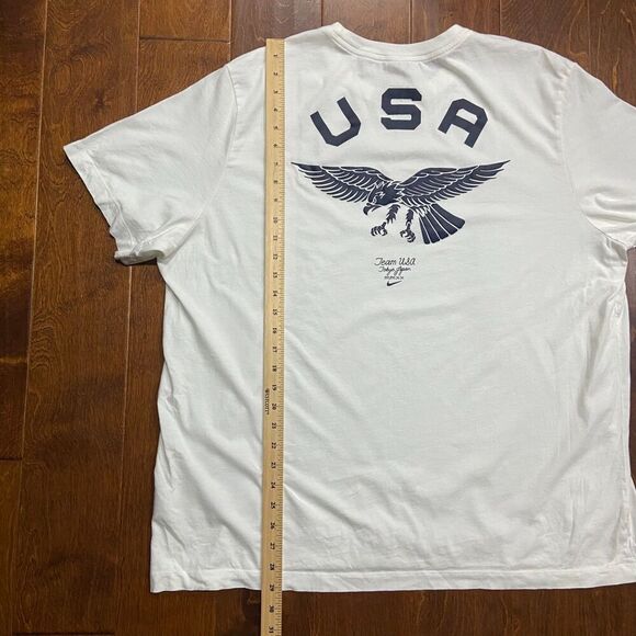 Nike Athletic Tokyo Japan Olympics Team USA Eagle White T-Shirt Men's Size XXL - Picture 8 of 8